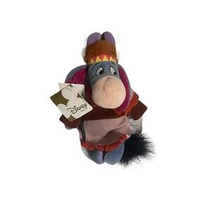 Disney Store - Indian Eeyore - Mini Bean Bag - Vintage - 8"  WITH TAG